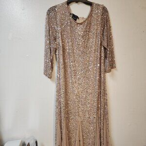 Pisarro Nights blush sequin formal gown mother of bride 16
